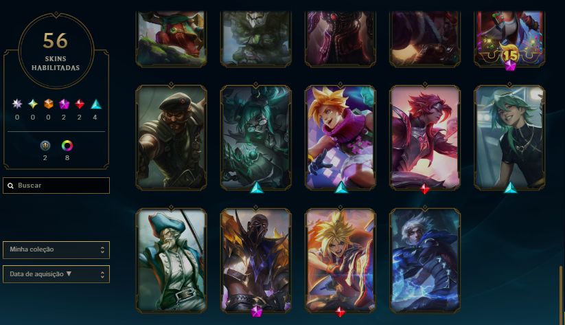 Conta ex esmeralda | 16 skins, 2 míticas (1 prestígio), 2 lendárias, 4 épicas