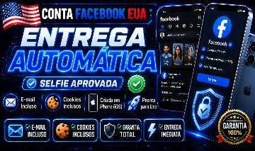 Conta Facebook EUA | Selfie Aprovada | E-mail Incluso | Entrega Automática
