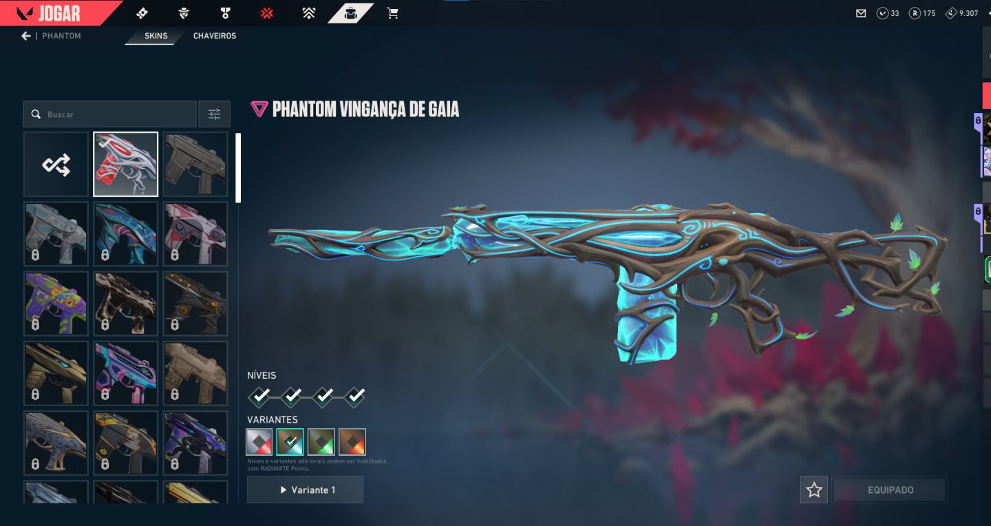 Conta valorant 2 skins de vandal, phantom, sheriff, ghost e faca