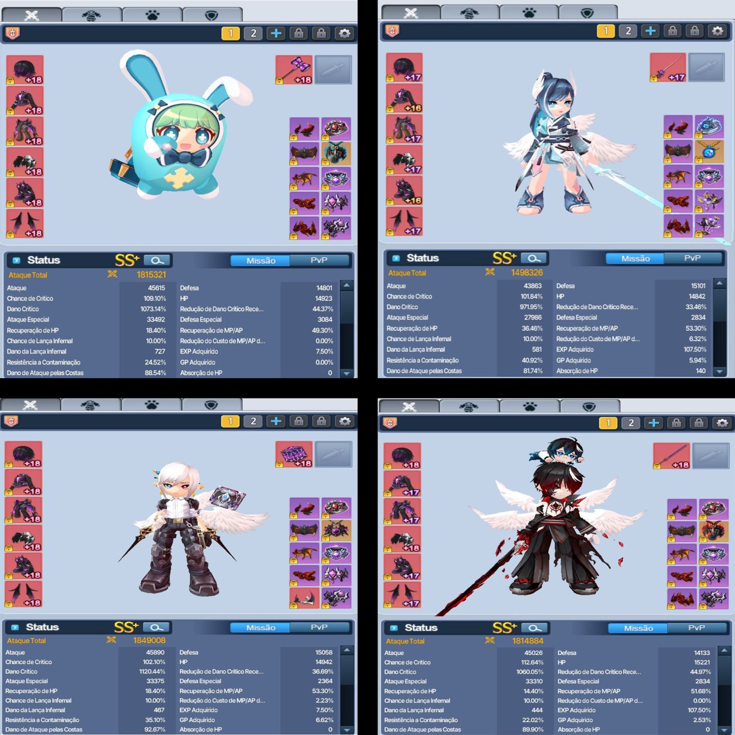 Conta EndGame C LvL 820 | 25 Chars Full 1.6KK+