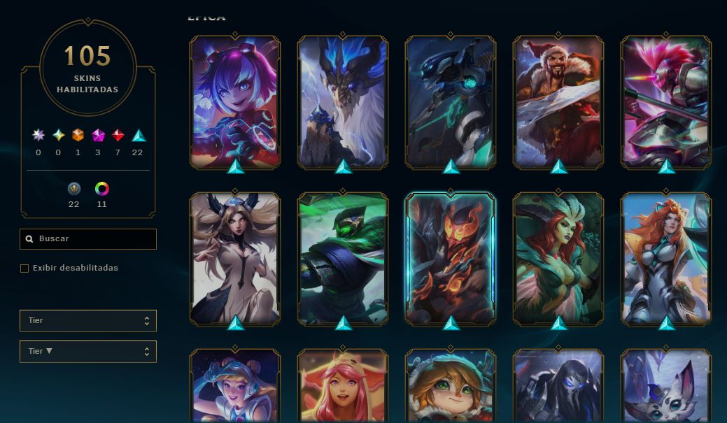 CONTA LOL - PLATINA - LV 117
