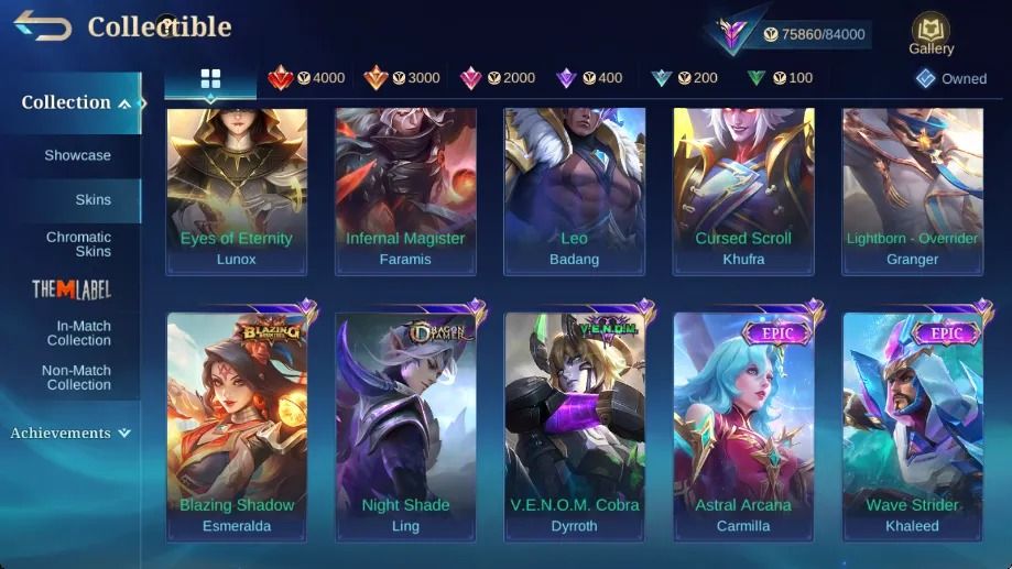 338 SKINS - FULL EMBLEMAS - FULL HEROIS