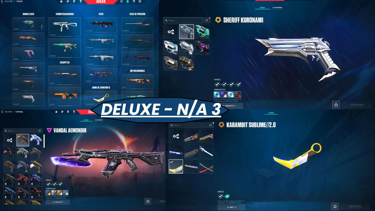 ENTREGA AUTOMATICA / CONTAS DE VALORANT COM SKINS / MELHORES PREÇO DO MERCADO!