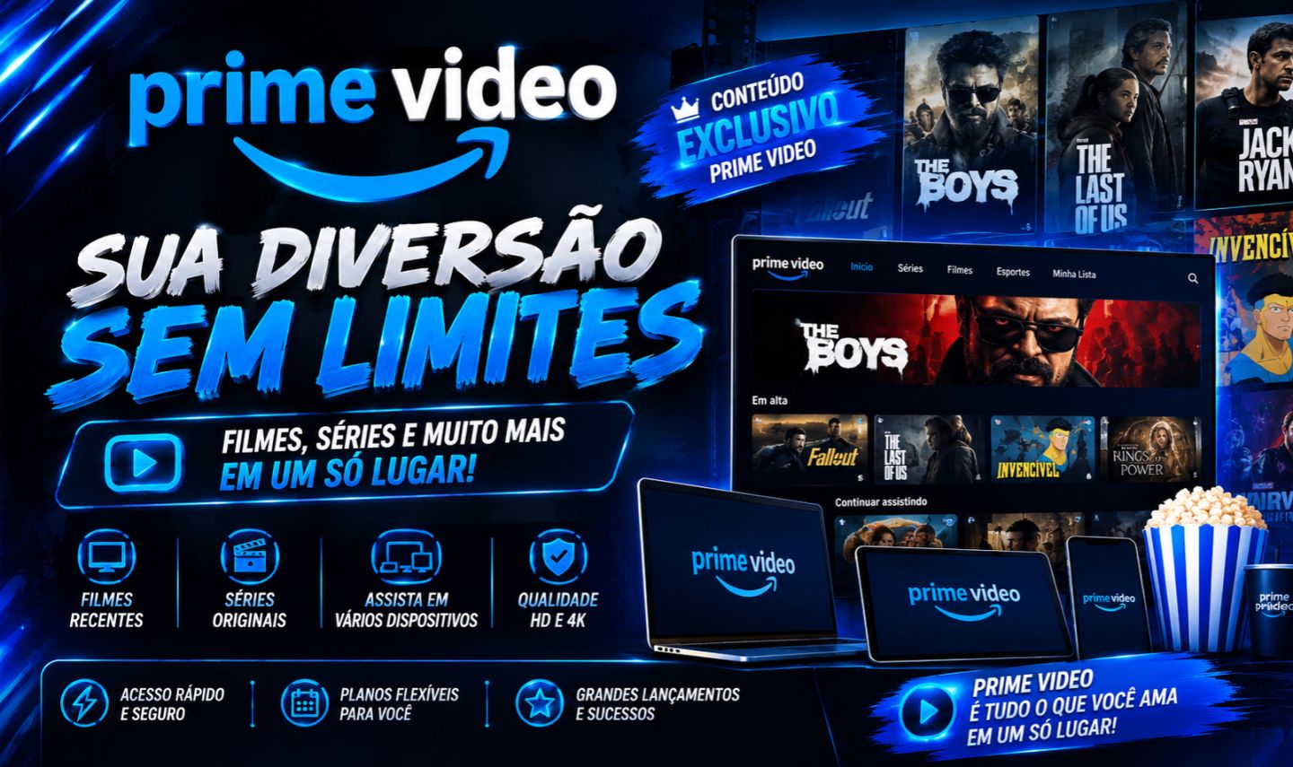 CONTA PRIME VIDEO ENTRETENIMENTO SEM LIMITES!
