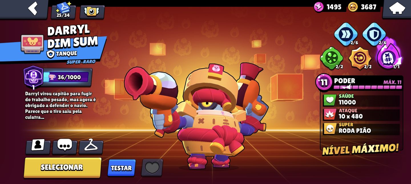 CONTA BRAWL STARS 2019 COM SHELLY BRUXA E LEON LOBISOMEM