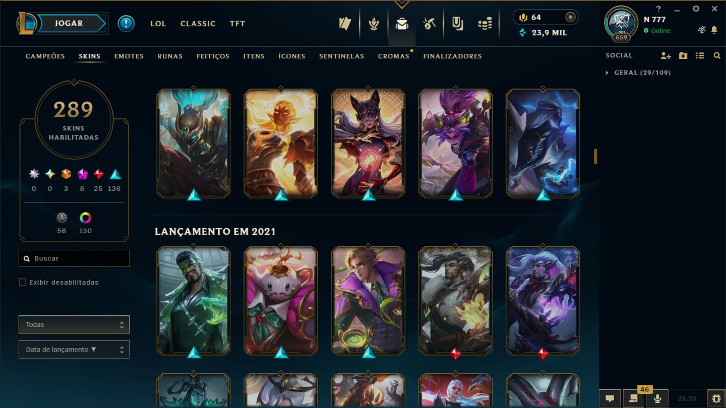 Conta de LOL e Valorant ( A NEGOCIAR)