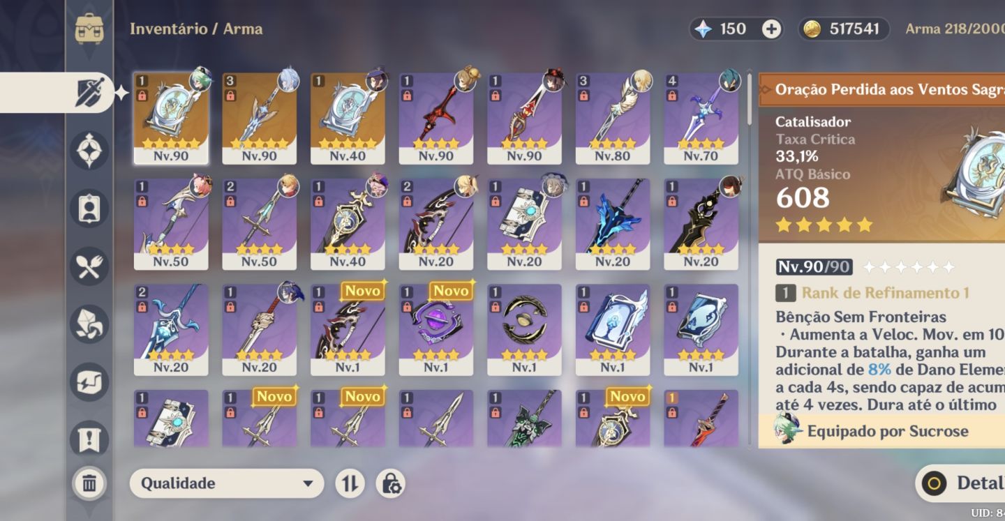 CONTA AR55 - ODETTE + HU TAO + NILOU + 3 ARMAS T5