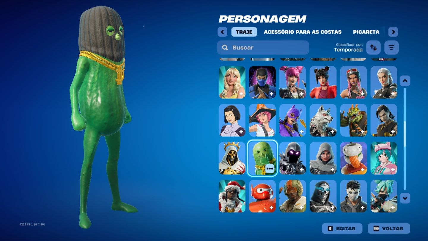 Conta fortnite com skins tryhard