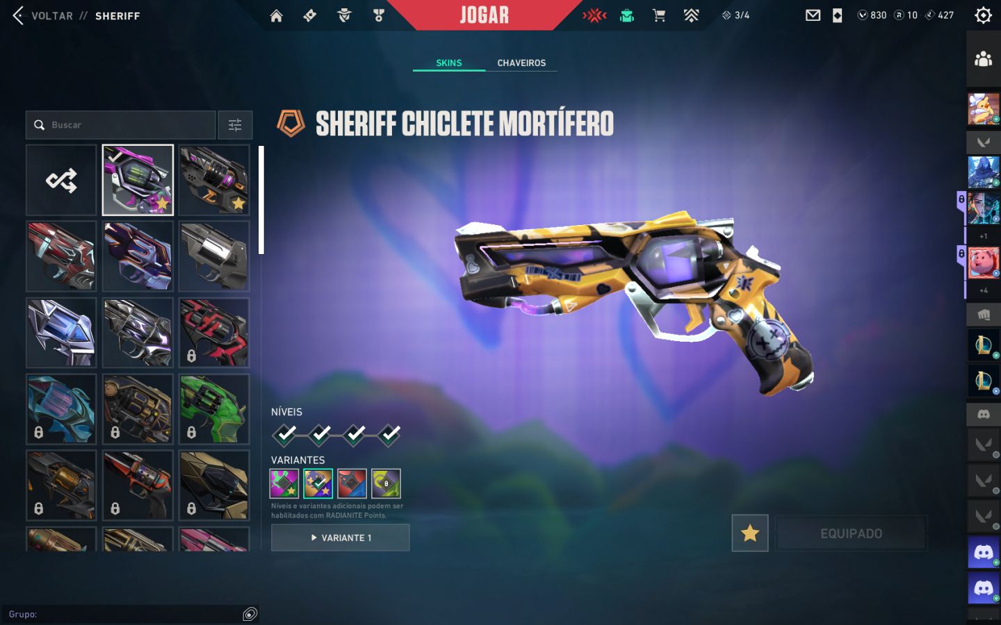 Conta valorant com 3400 reais gastos!!!