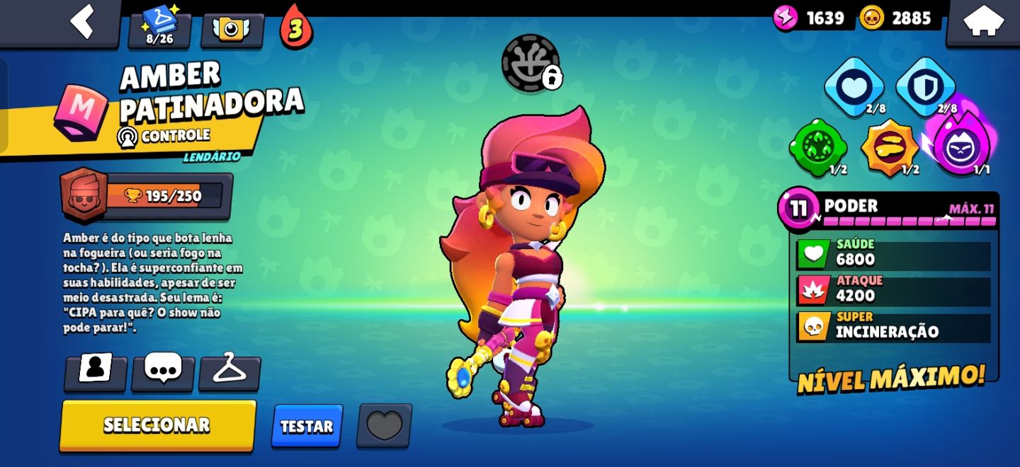 CONTA DE BRAWL STARS COM BRAWLERS LENDARIOS MAX E COM HYPER E SKINS MUITO BOAS!!