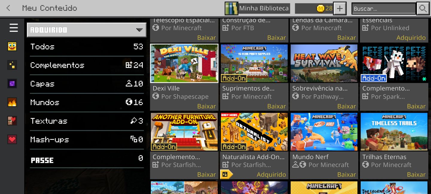 Conta Minecraft