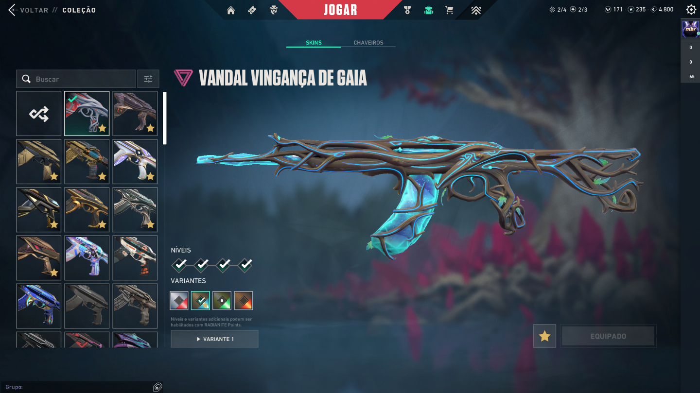 CONTA VALORANT IMORTAL 1 COM MUITAS SKINS
