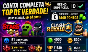 Venda de Supercell id com conta de brawl stars e Clash Royale (preço a negociar)