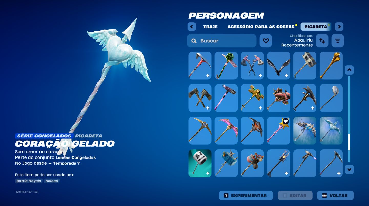 Conta de fortnite 175 skins, 168 picaretas e 144 asa deltas (passe season 4+)