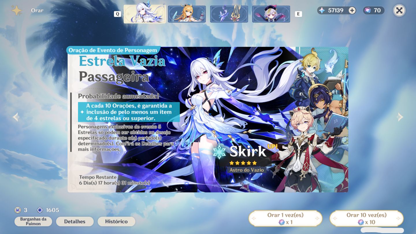 CONTA REROLL GENSHIN IMPACT! 57K GEMAS + 70 DESTINOS ENTRELAÇADOS!!