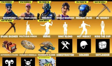 CONTA FORTNITE 44 SKINS COM SALVE O MUNDO FUNDADOR + SKIN WORLD CUP 2019