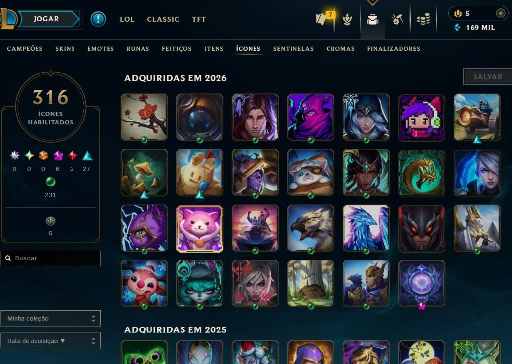 Conta lv 1117 esmeralda 4 com 308 skins