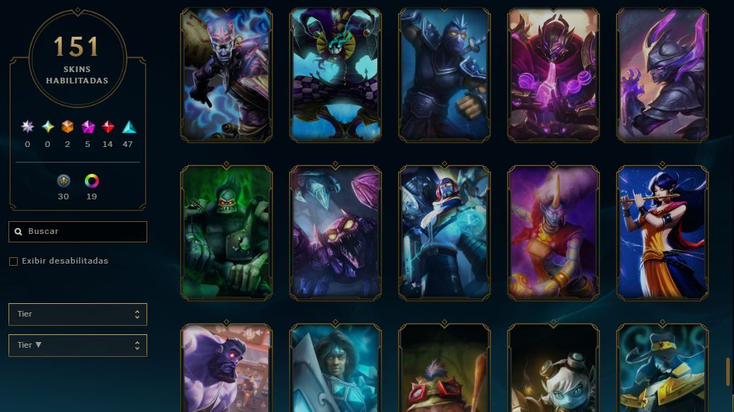 CONTA LOL - LV 242 - BANDEIRA PRAIAS PECAMINOSAS - SKINS 151