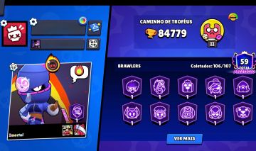 CONTA BRAW 84K | FAMA METEORICA - 89 BRAWLERS NIVEL 11 E MAIS DE 420 SKINS TOPD+