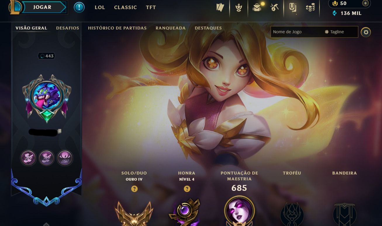 CONTA GOLD IV - 282 SKIN - FULL CHAMP + PREÇO BAIXISSIMO! - 100% SEGURA!