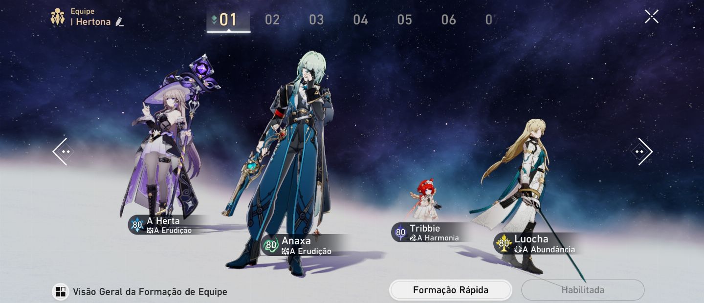 CONTA HONKAI STAR RAIL END GAME THE HERTA, CASTORICE, ANAXA, CIPHER E ARCHER...