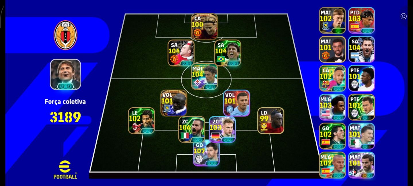 CONTA eFOOTBALL 3189 DE FORÇA!,Conta super barata e boa, custo benefício!