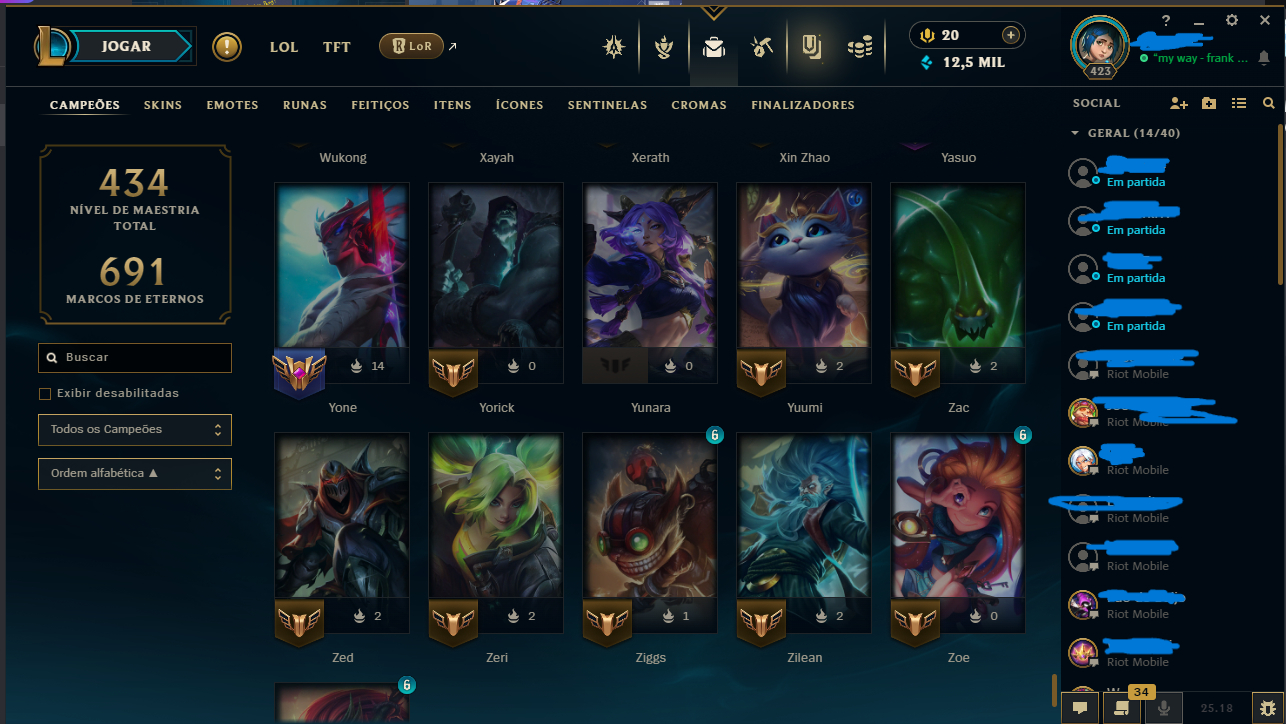 Conta de Valorant e LoL, muito boa e barata, ambas com muitas skins