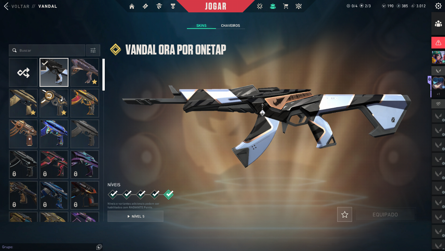 CONTA VALORANT COM SKINS (DIAMANTE 2) JA PEGOU ASCENDENTE 2