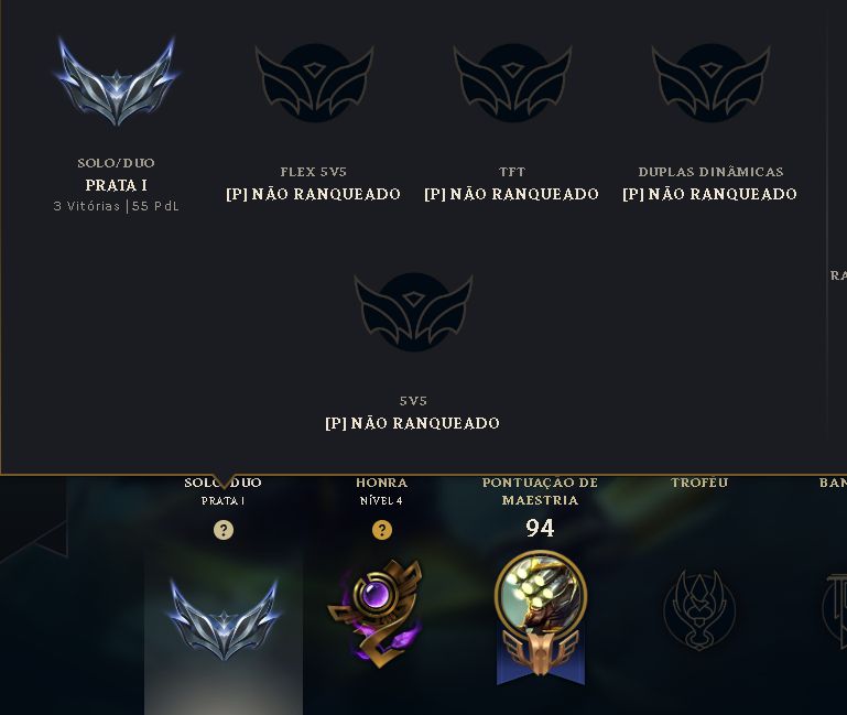 Conta de lol Prata1 smurf