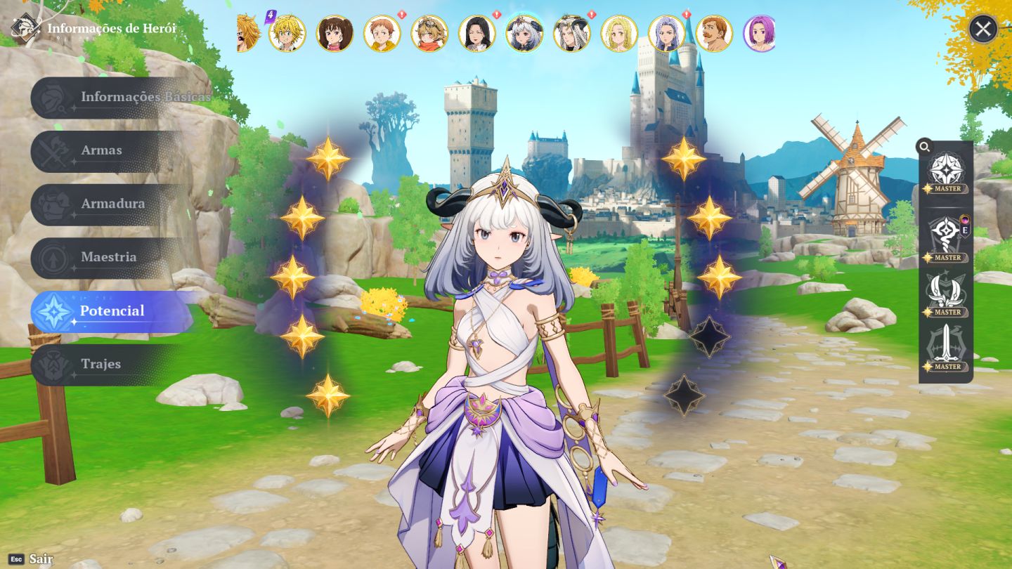 Conta Seven Deadly Sins: Origin MidGame com quase todos os Herois ( Ban P6 )