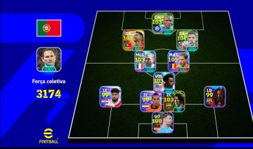 CONTA eFOOTBALL CR7 107! FORÇA 3174 + DE BRUYNE 105 COM DOIS BIG TIME!!