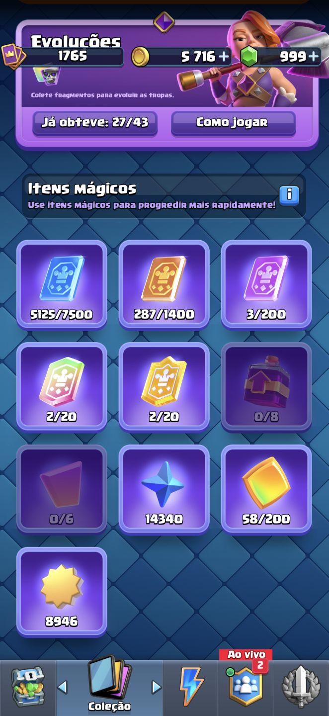 Conta de Clash Royale Full