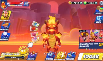 CONTA STUMBLE GUYS GEMADASSA MUITA SKIN/COROA TODOS PASSES FREE