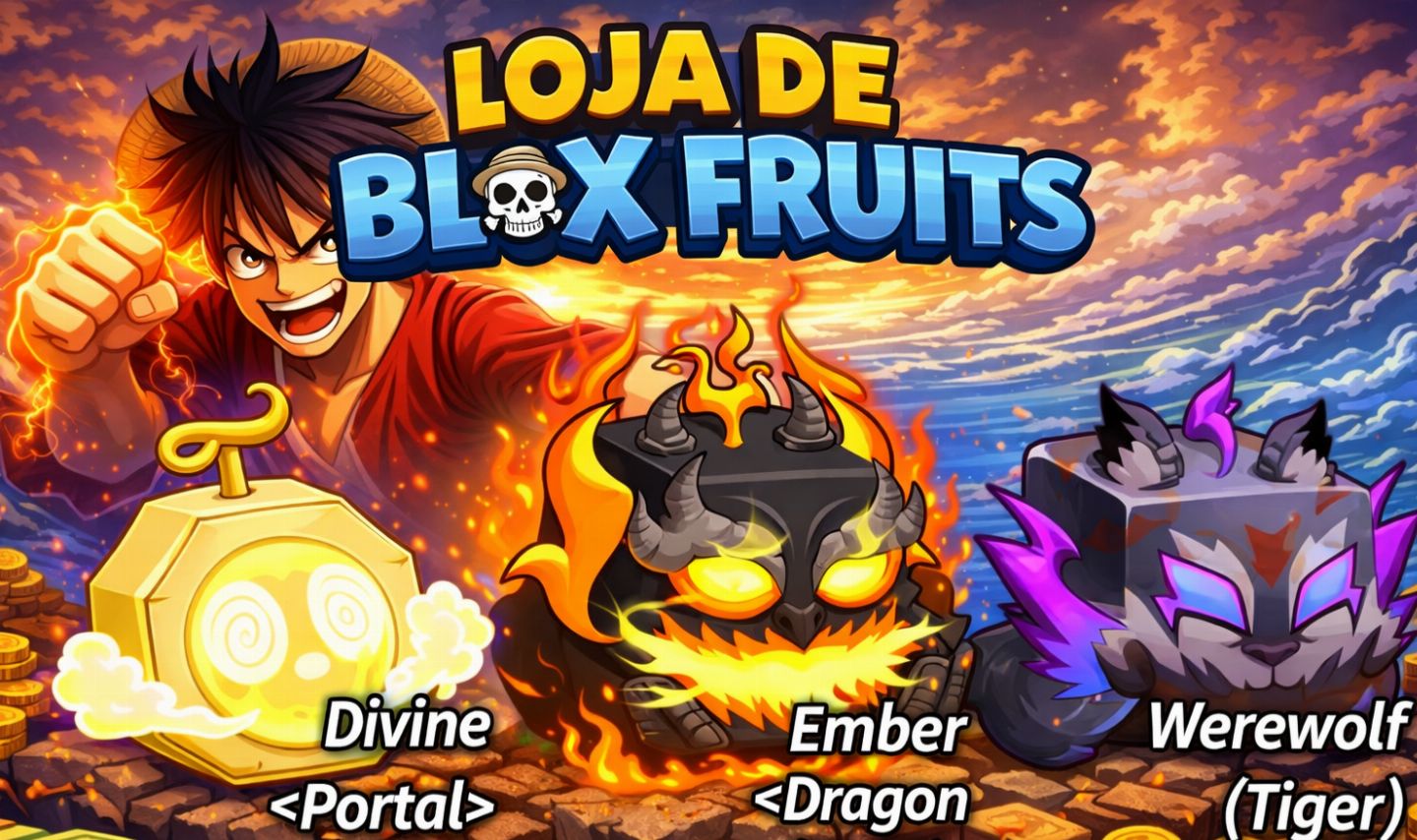 (OFERTAS INCRIVEIS) FRUTAS FISICAS E PERMANENTES BLOX FRUITS
