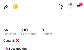 Conta tik tok 200 seguidores