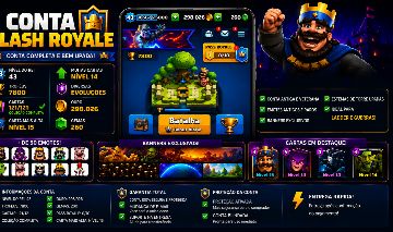 Conta Clash Royale 7800 Troféus Full 121/121 Nível 43
