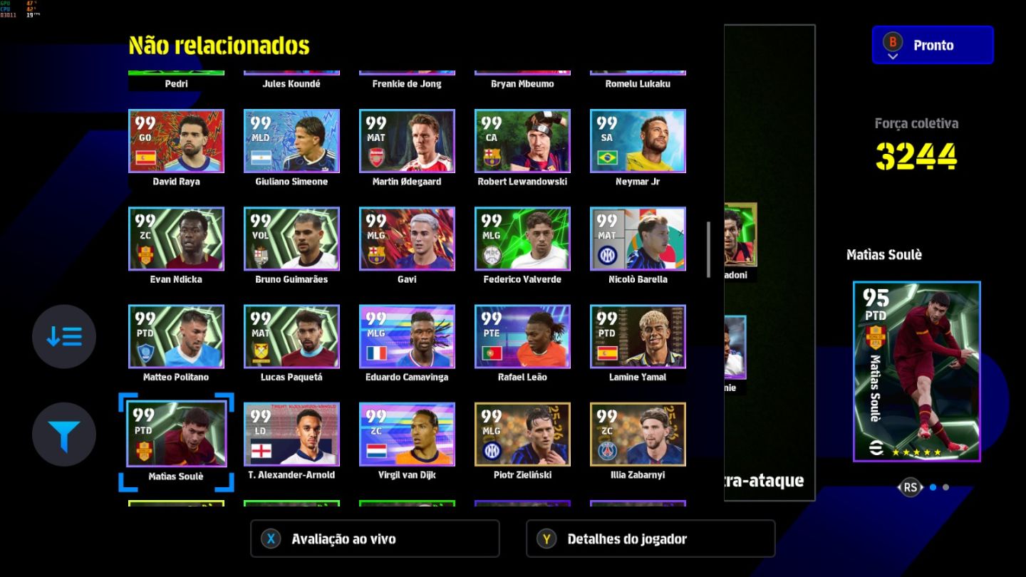 Conta PC Steam Van Der Sar 108, Nesta 106,Nedved 106,Ekitike 106, Rice 106 e CIA