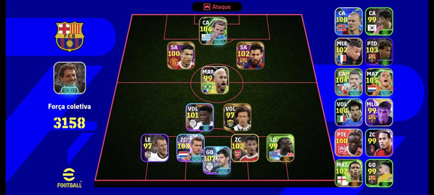 Conta Efootball com Cartas Raras e Especiais!! Chama!!
