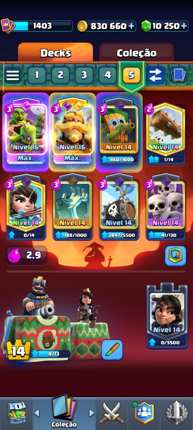 Conta de Clash Royale