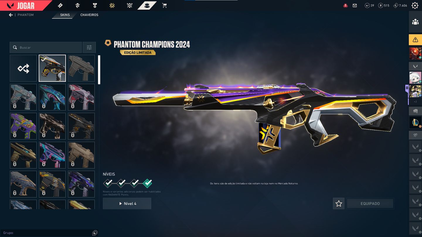 Conta VALORANT com 17 skins, vendendo pois não jogo mais e preciso de dinheiro