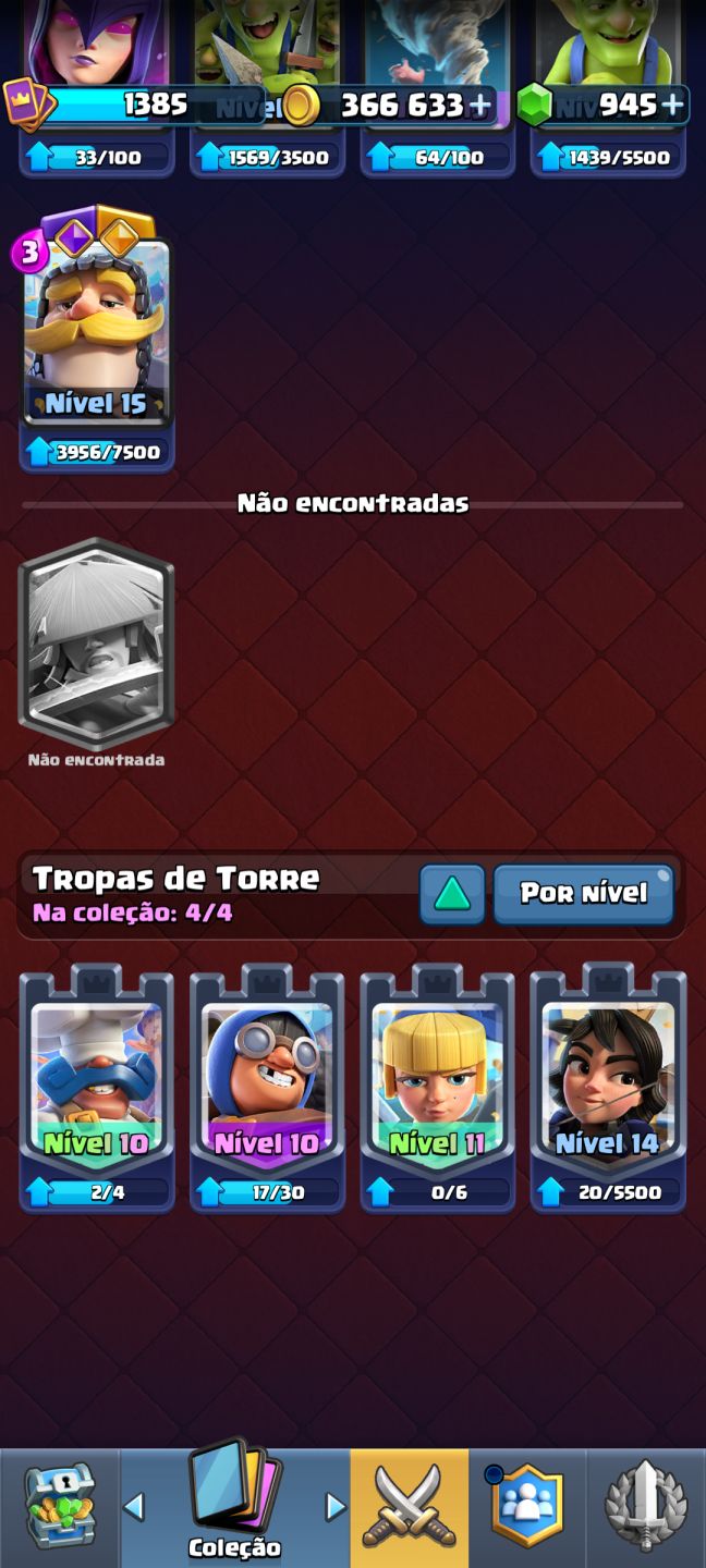 CONTA CLASH ROYALE 9500 TROFÉUS