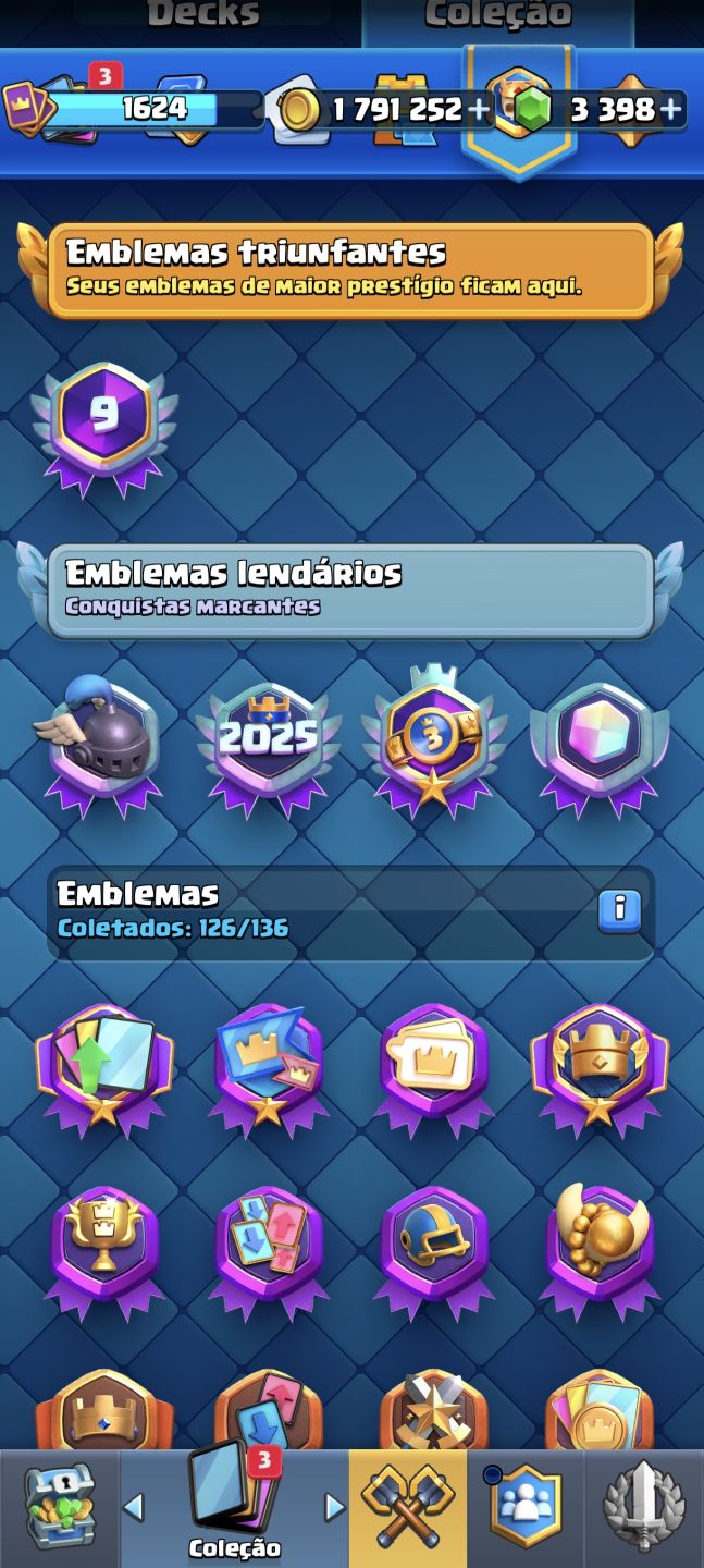 Conta com vrs deck nível máximo para o competitivo, 9 anos de conta .