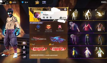 CONTA FREE FIRE 1 e 2 passes, prime 8 e muito mais!