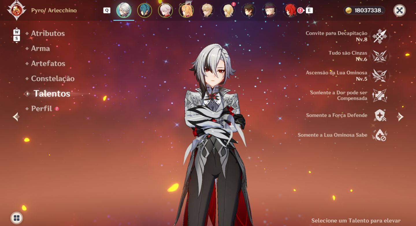 [Ar 55 - 11X T5] Arlecchino C1 + Bis, lyney + Bis e Mais T5 Limitados [America]