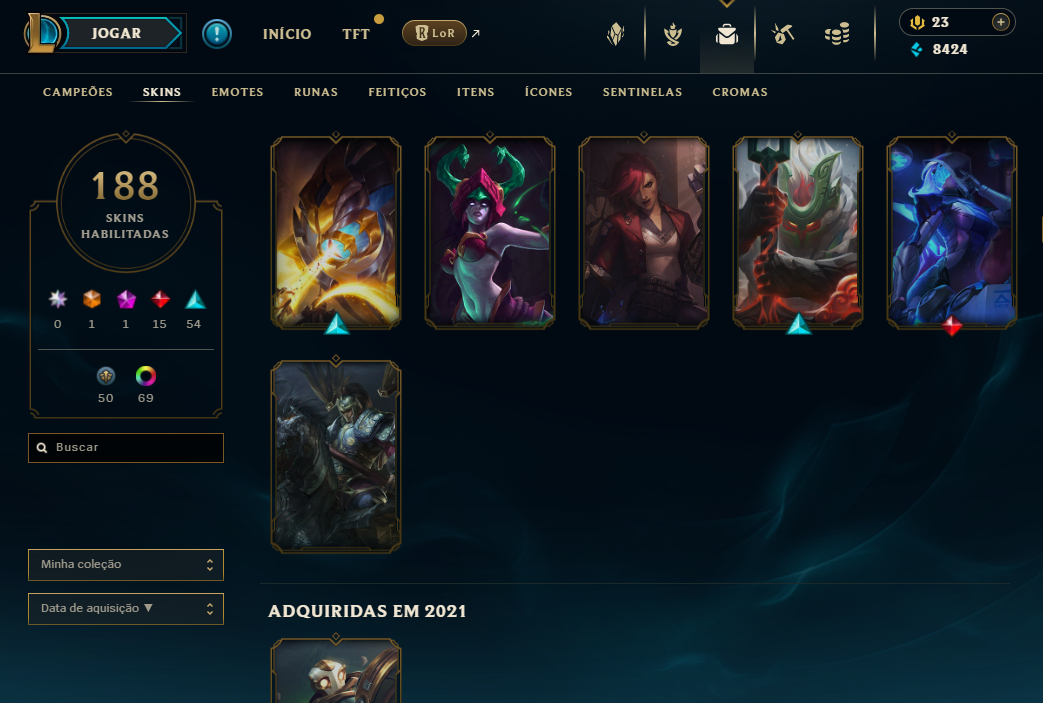 Conta LoL Desde 2013 com Diversas Variedades ! Full Acesso