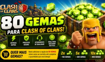 80 GEMAS CLASH OF CLANS