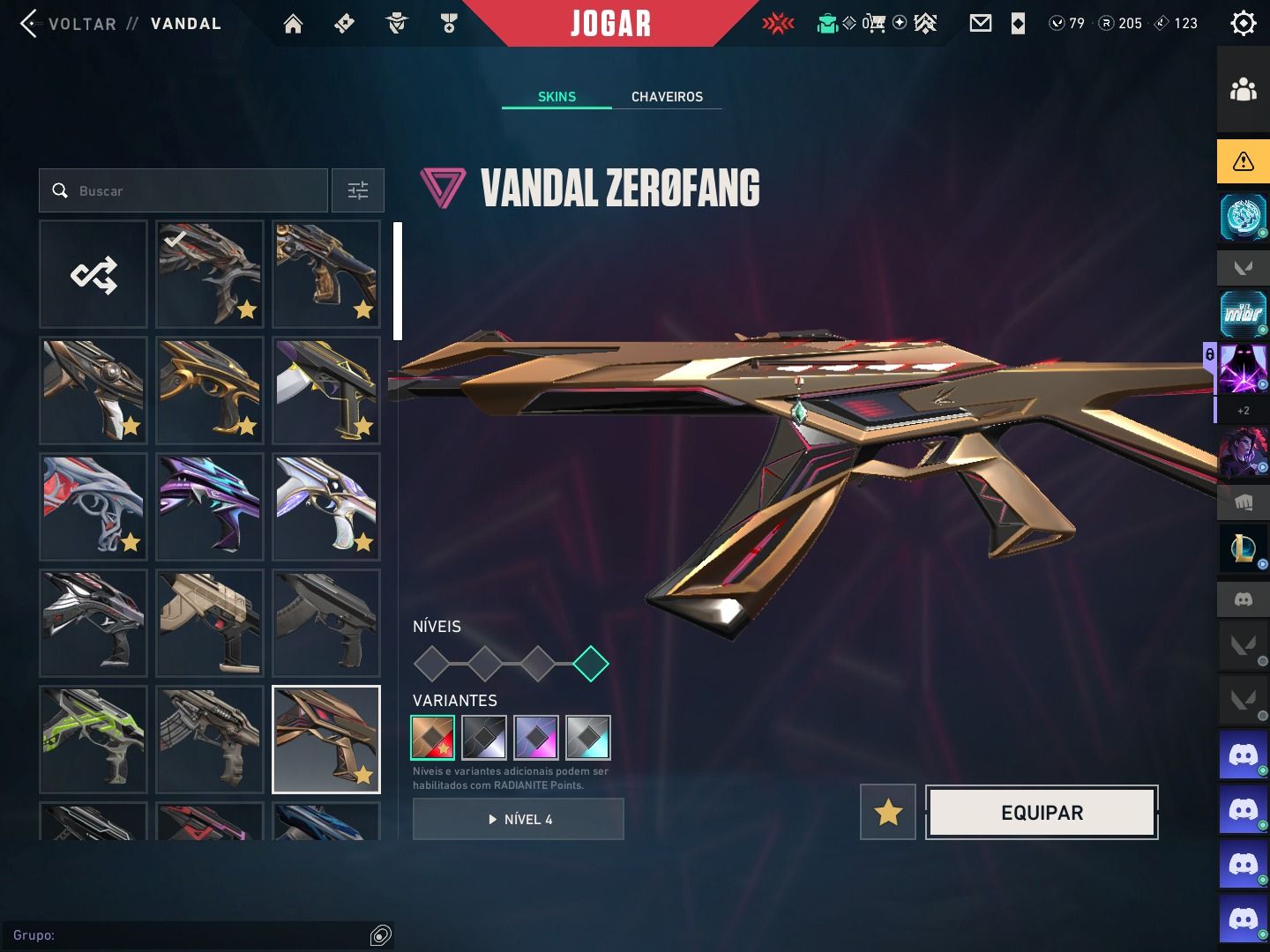 CONTA PEAK ASCENDENTE 1 COM VARIAS SKINS