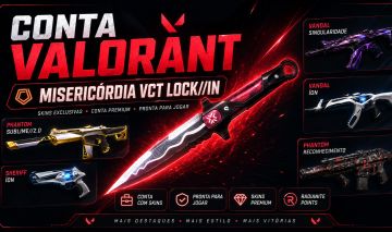 CONTA VALORANT | VCT LOCK//IN RARA | VANDAL SINGULARIDADE + ÍON | PHANTOM RECON