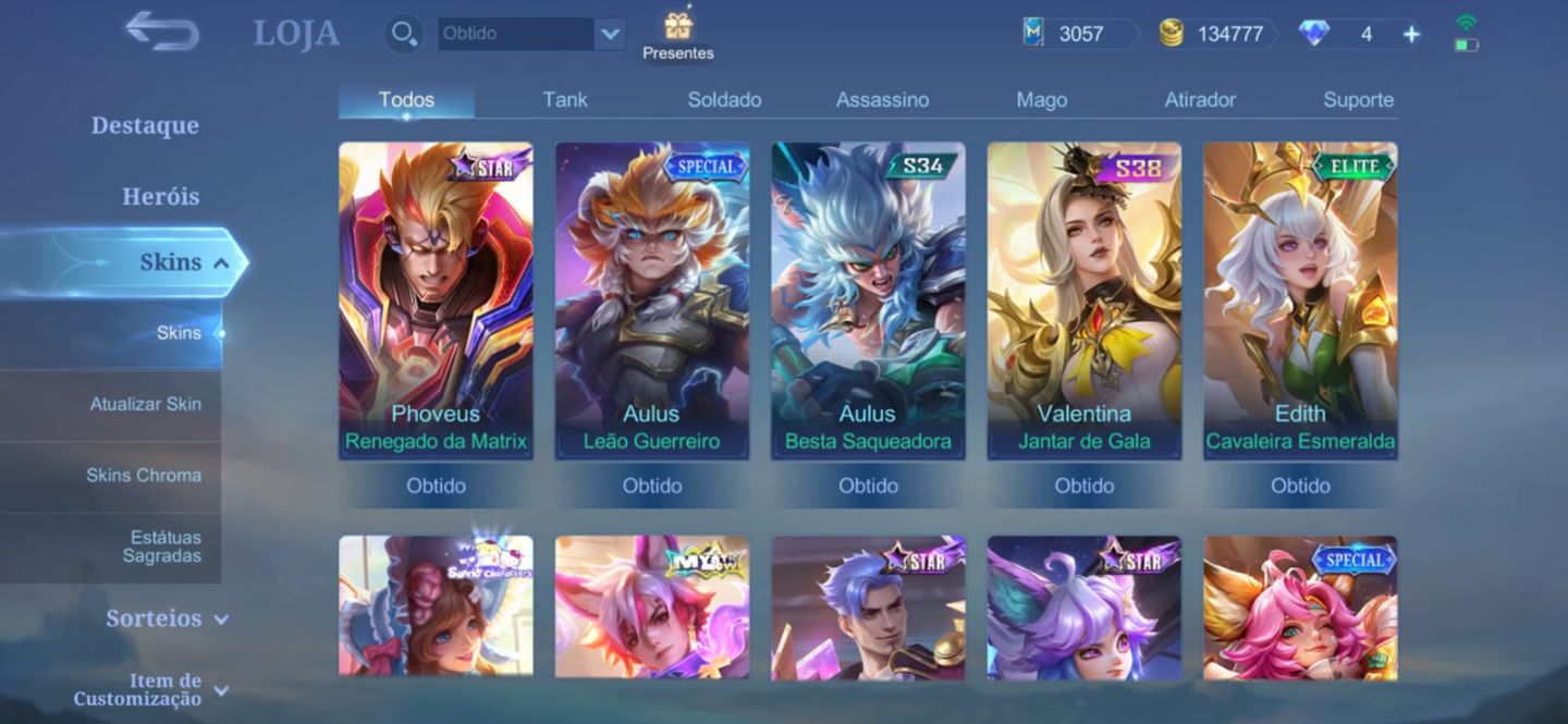 Conta mobile legends com wr bons e poucas partidas
