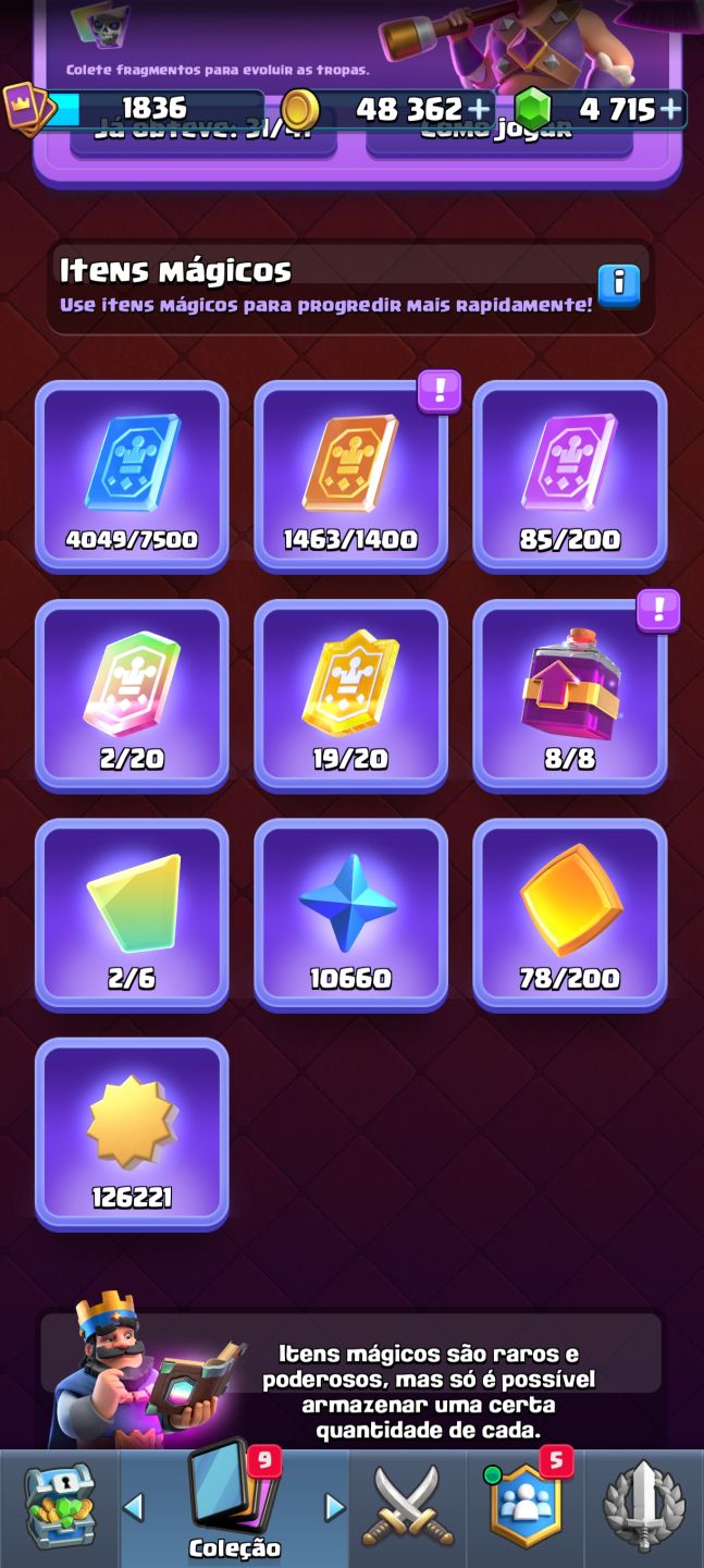 [ Promoção ] Conta de Clash Royale com Decks meta full 16
